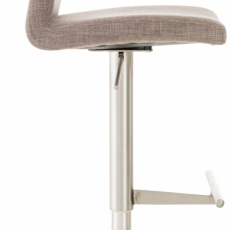 Barová židle Cadiz, textil, ocel / šedá - 3