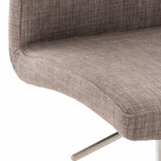 Barová židle Cadiz, textil, ocel / šedá - 6