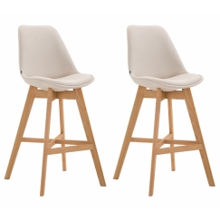 Barová židle Cane (SET 2 ks), krémová