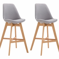 Barová židle Cane (SET 2 ks), šedá - 1