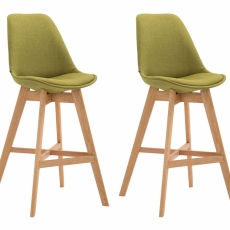 Barová židle Cane (SET 2 ks), zelená - 1