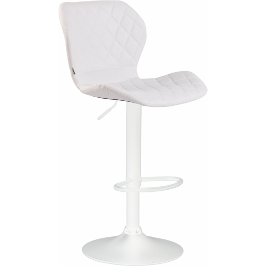 Barová židle Cork, syntetická kůže, bílá / bílá - 1