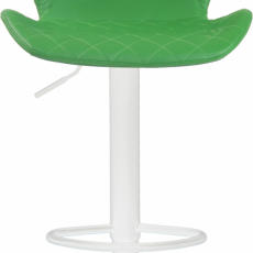 Barová židle Cork, syntetická kůže, bílá / zelená - 2