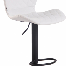 Barová židle Cork, syntetická kůže, černá / bílá - 1