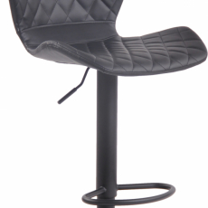 Barová židle Cork, syntetická kůže, černá / černá - 1