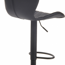 Barová židle Cork, syntetická kůže, černá / černá - 4