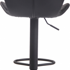 Barová židle Cork, syntetická kůže, černá / černá - 5