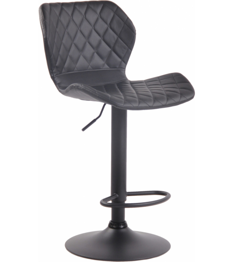 Barová židle Cork, syntetická kůže, černá / černá