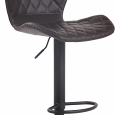 Barová židle Cork, syntetická kůže, černá / hnědá - 1