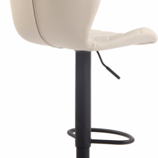 Barová židle Cork, syntetická kůže, černá / krémová - 4