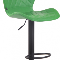 Barová židle Cork, syntetická kůže, černá / zelená - 1