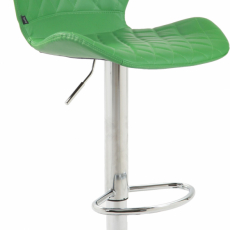 Barová židle Cork, syntetická kůže, chrom / zelená - 1