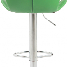 Barová židle Cork, syntetická kůže, chrom / zelená - 5
