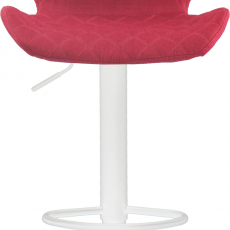Barová židle Cork, textil, bílá / červená - 2