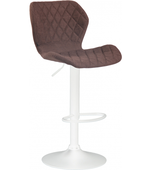 Barová židle Cork, textil, bílá / hnědá