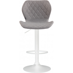 Barová židle Cork, textil, bílá / šedá