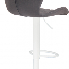 Barová židle Cork, textil, bílá / tmavě šedá - 4