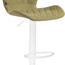 Barová židle Cork, textil, bílá / zelená - 1