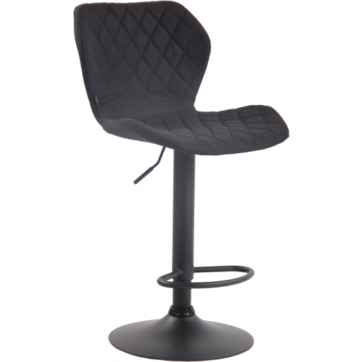 Barová židle Cork, textil, černá / černá - 1