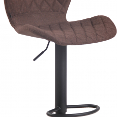 Barová židle Cork, textil, černá / hnědá - 1