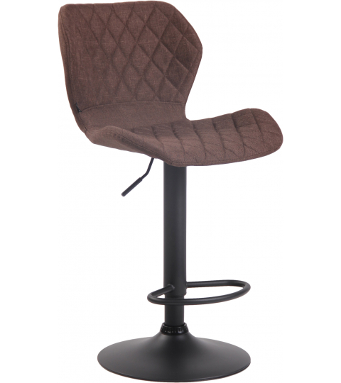 Barová židle Cork, textil, černá / hnědá