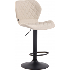 Barová židle Cork, textil, černá / krémová
