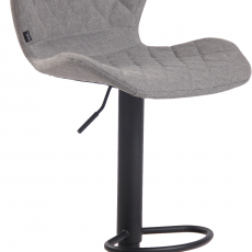 Barová židle Cork, textil, černá / šedá - 1