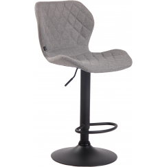 Barová židle Cork, textil, černá / šedá