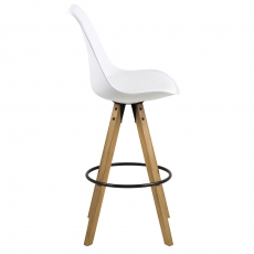 Barová židle Damian (SET 2 ks), bílá - 2