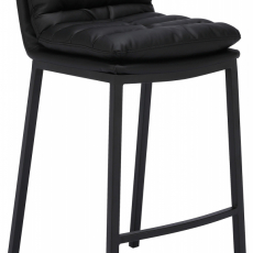 Barová židle Dundalk, černá / černá - 1