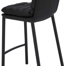 Barová židle Dundalk, černá / černá - 4