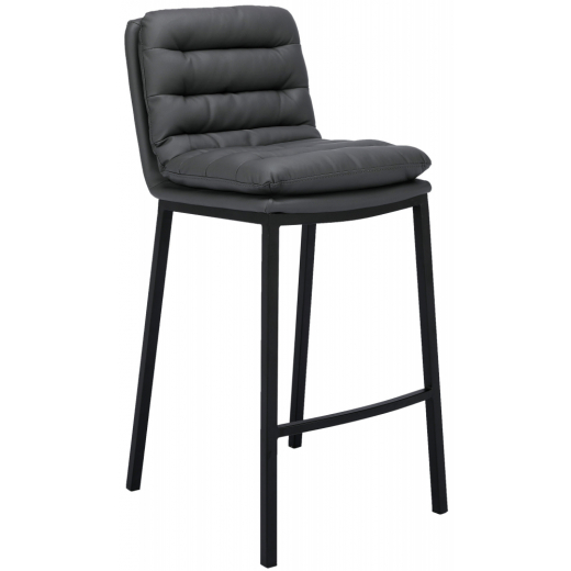 Barová židle Dundalk, černá / šedá - 1