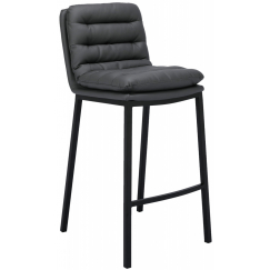 Barová židle Dundalk, černá / šedá