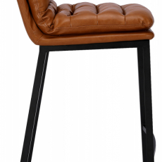 Barová židle Dundalk, černá / světle hnědá - 3