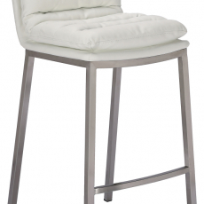 Barová židle Dundalk, ocel / bílá - 1