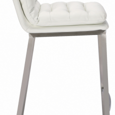 Barová židle Dundalk, ocel / bílá - 3
