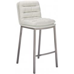 Barová židle Dundalk, ocel / bílá