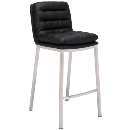 Barová židle Dundalk, ocel / černá - 1