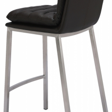 Barová židle Dundalk, ocel / hnědá - 4