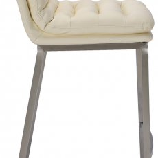 Barová židle Dundalk, ocel / krémová - 3