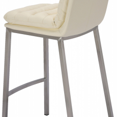 Barová židle Dundalk, ocel / krémová - 4