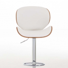 Barová židle Edward ořech, bílá - 2