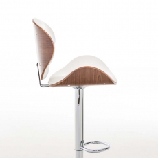 Barová židle Edward ořech, bílá - 3