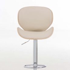 Barová židle Edward ořech, krémová - 2