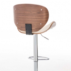 Barová židle Edward ořech, krémová - 4