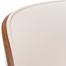 Barová židle Edward ořech, krémová - 6