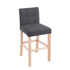 Barová židle Emanuel textil, tmavě šedá - 1