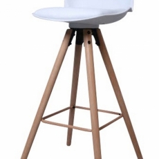 Barová židle Eslo, bílá - 1