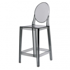 Barová židle Falde, transparentní šedá - 1