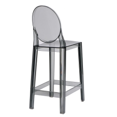 Barová židle Falde, transparentní šedá - 2